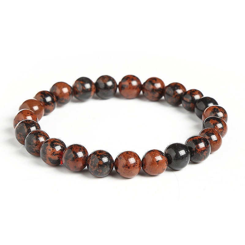 Brown Mahogany Obsidian Bracelet 8''