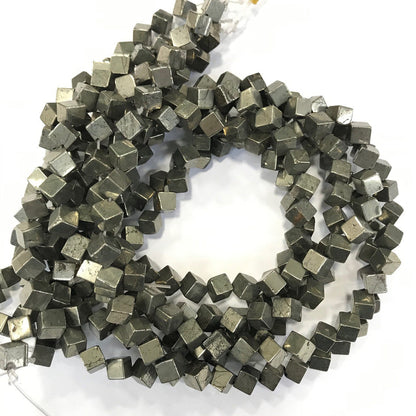 Pyrite Cube Beads 6mm 8mm 10mm 15''