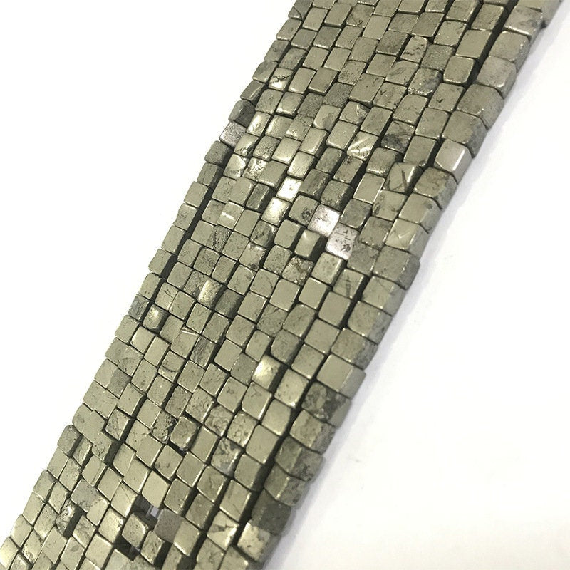 Pyrite Cube Beads 3mm 4mm 6mm 8mm 10mm 15''