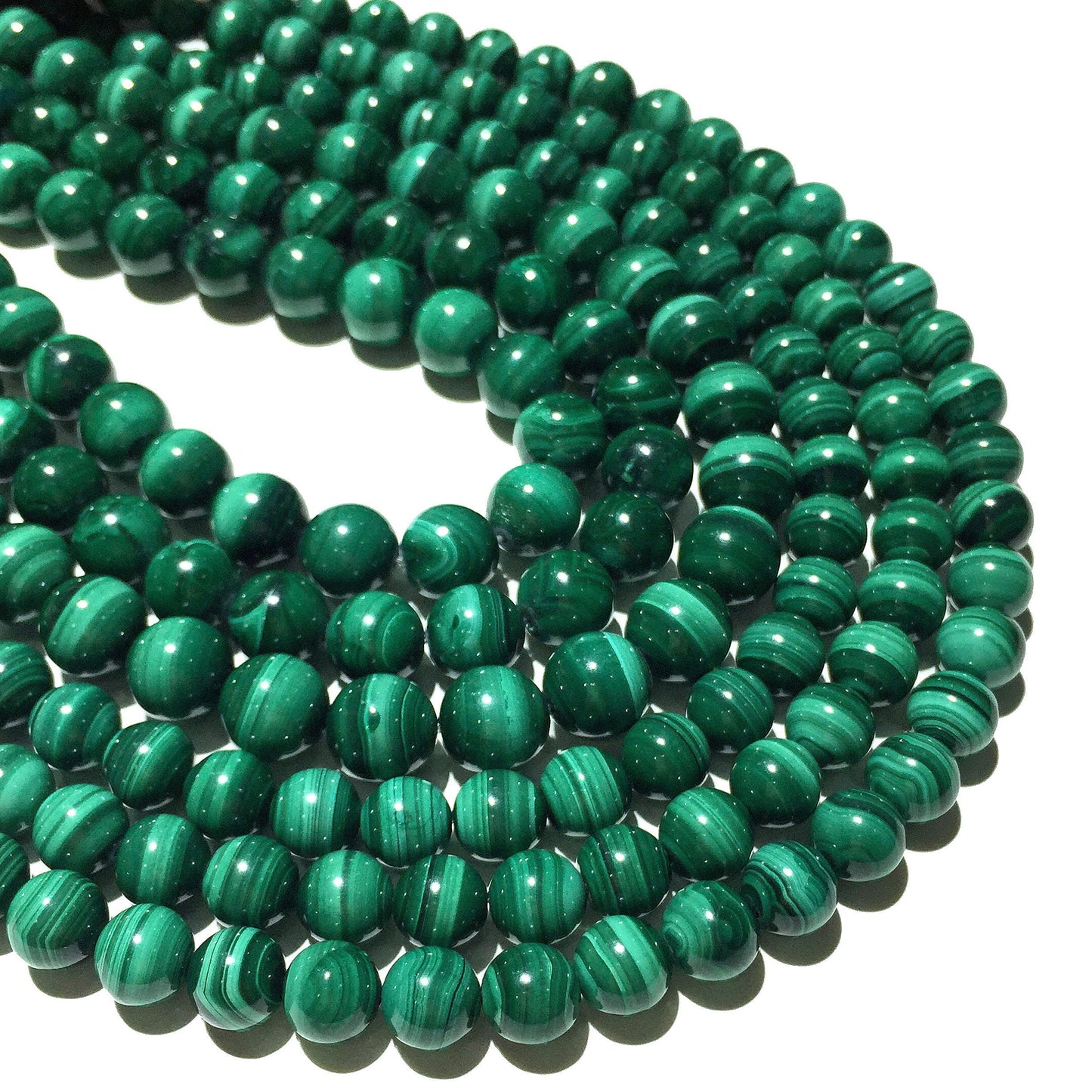 A+ Dark Green Malachite Genuine Stone Beads 4mm 6mm 8mm 10mm 12mm 15''