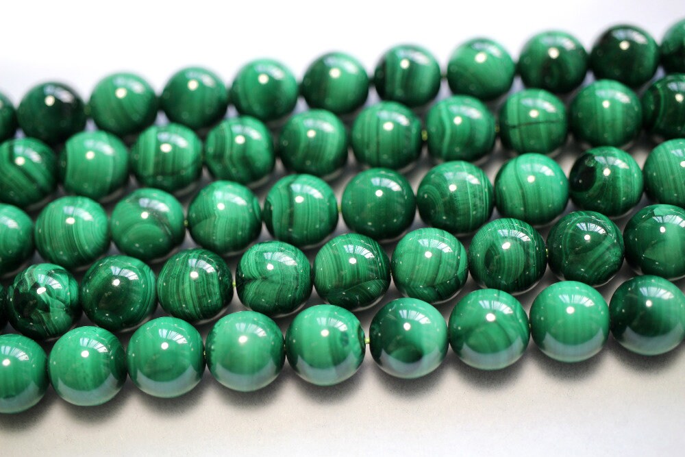 Genuine Light Malachite Stone Beads 4mm 6mm 8mm 10mm 12mm 15''