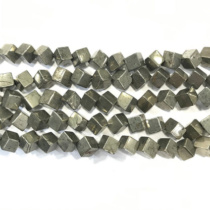 Pyrite Cube Beads 6mm 8mm 10mm 15''
