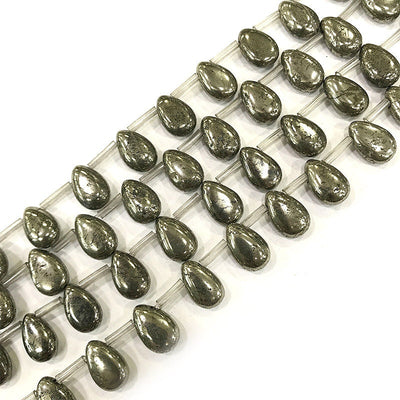 Pyrite Teardrop Beads Natural Gemstone Beads Loose Stone Beads 6x9mm 8x12mm 10x14mm 12x16mm 13x18mm 15x20mm