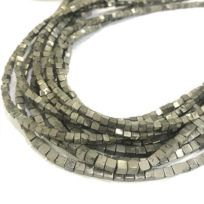 Pyrite Cube Beads 3mm 4mm 6mm 8mm 10mm 15''