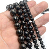 Black Jet Beads 4mm 6mm 8mm 10mm 12mm 15''