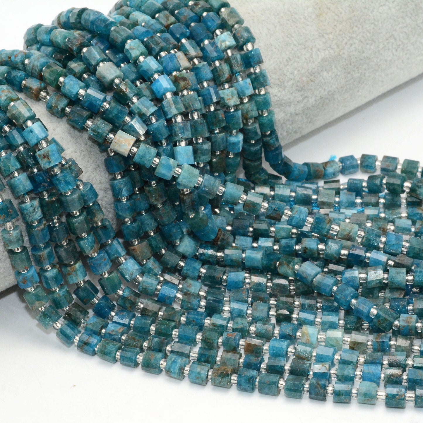Apatit Rondelle facetterede perler 6-8 mm 9-10 mm 15''
