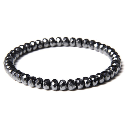 Bracelet en pierre d'hématite 6 mm 8''