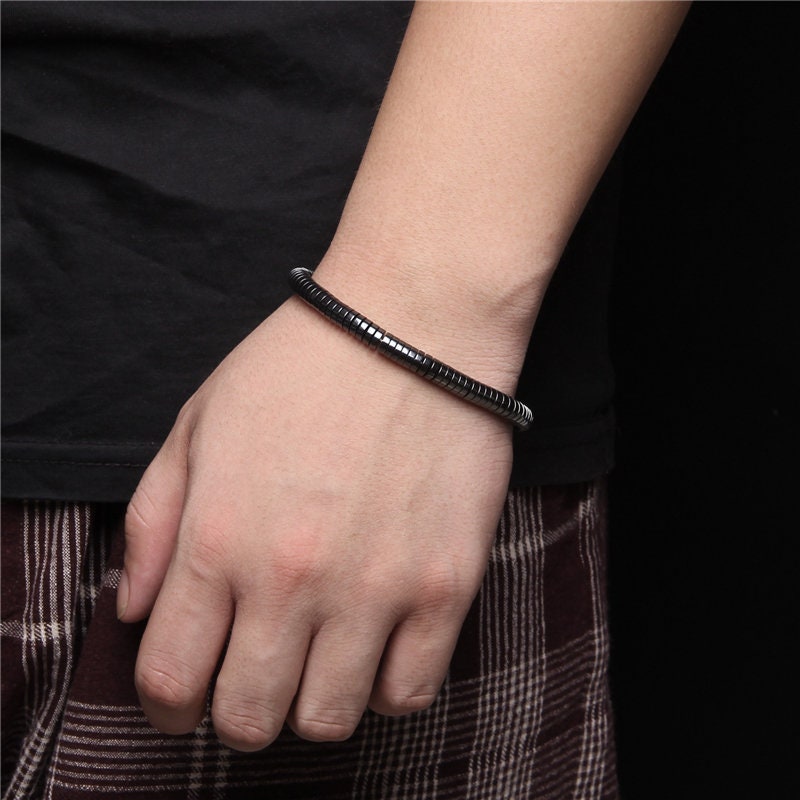 Bracelet en pierre d'hématite 6 mm 8''