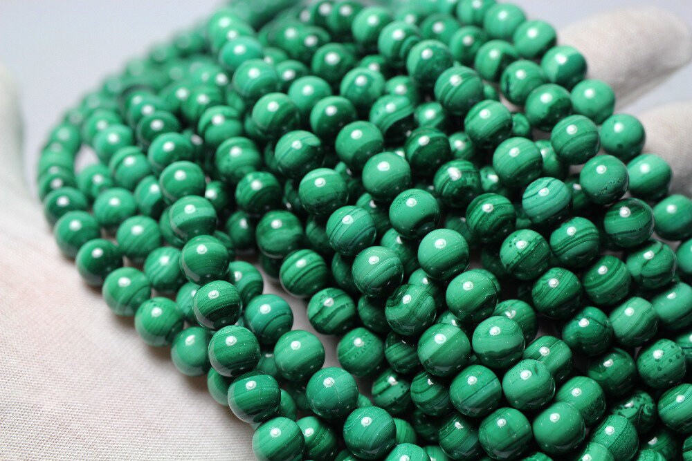 Genuine Light Malachite Stone Beads 4mm 6mm 8mm 10mm 12mm 15''