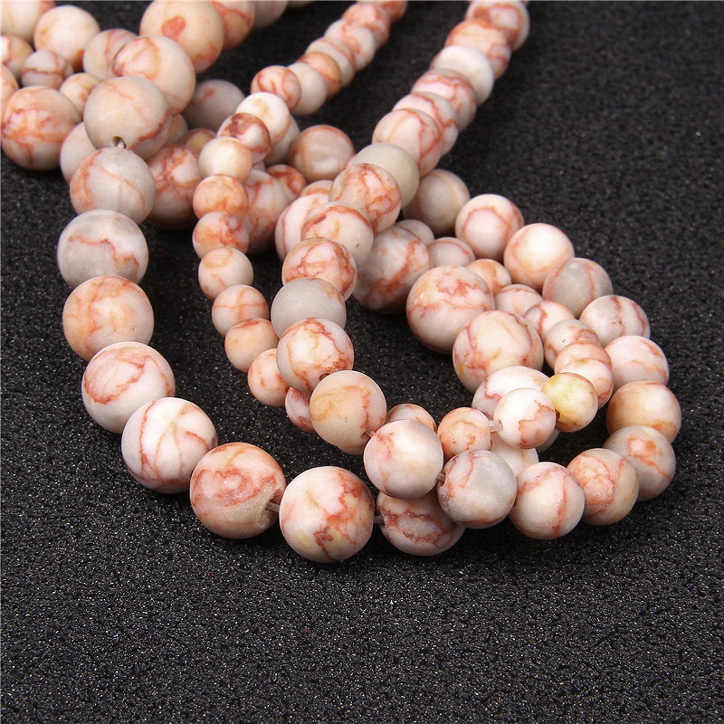 Red Silk Jasper Matte Beads 4mm 6mm 8mm 10mm 15''