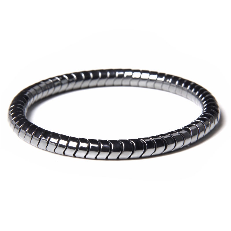 Bracelet en pierre d'hématite 6 mm 8''