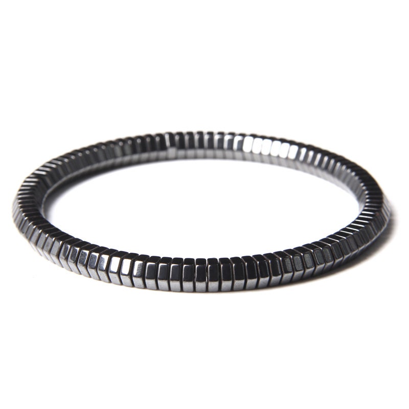 Bracelet en pierre d'hématite 6 mm 8''