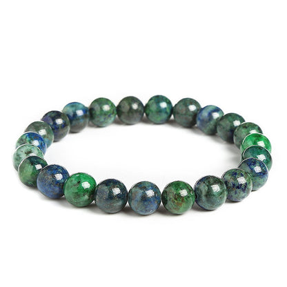 Green Lapis Lazuli Beads Bracelet 8''