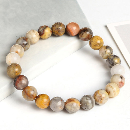 Crazy Agate Beads Bracelet 8''