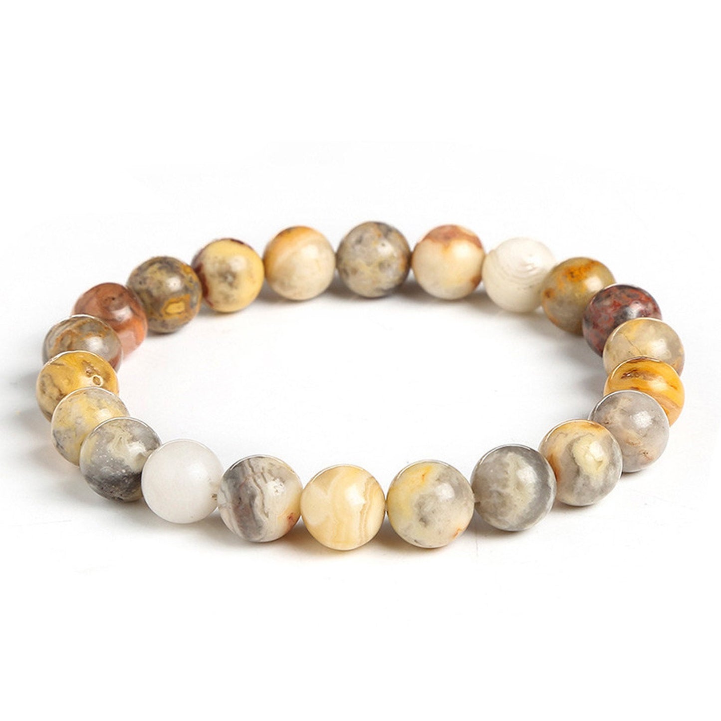 Crazy Agate Beads Bracelet 8''