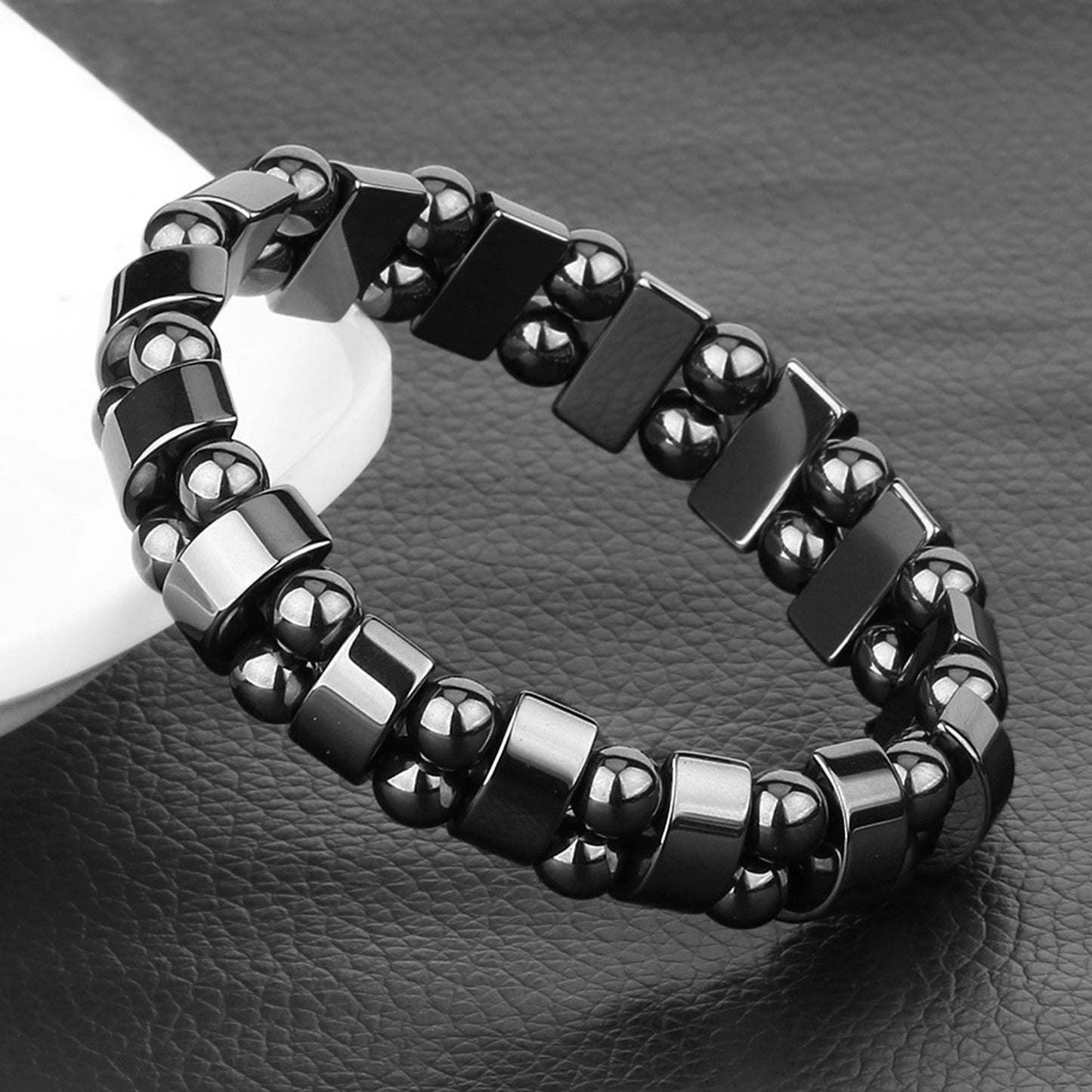 Magnetic Hematite Stone Bracelet Bangles 7''