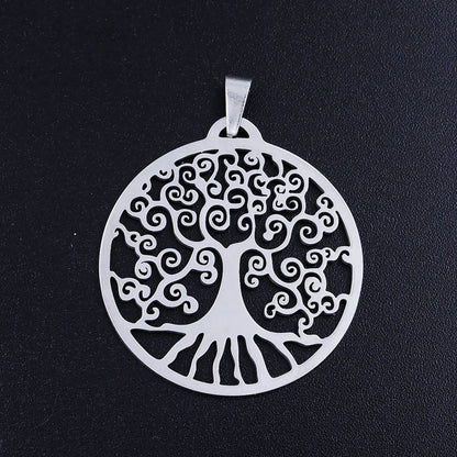 Tree of Life Pendants Charms Stainless Steel Pendant For Jewelry Making 30x37mm 5pcs