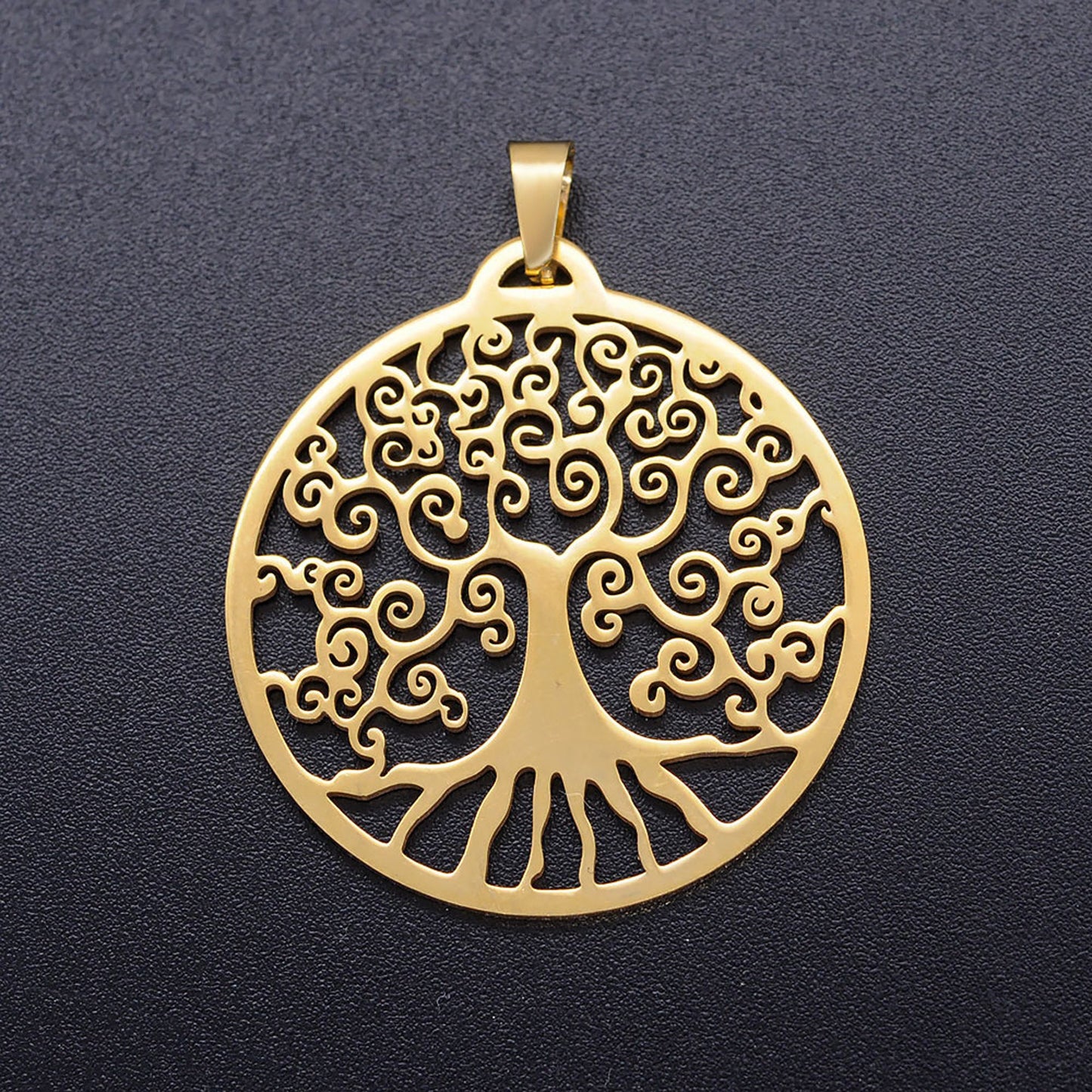 Tree of Life Pendants Charms Stainless Steel Pendant For Jewelry Making 30x37mm 5pcs