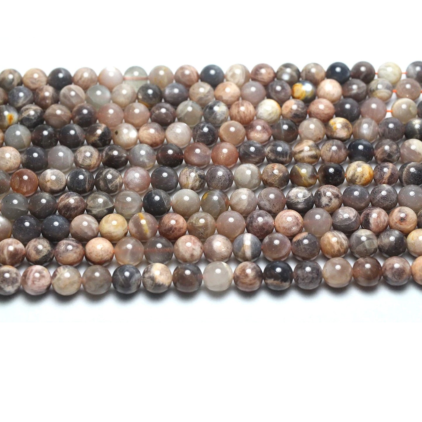 Gray Sunstone Beads  6mm 8mm 10mm 12mm 15''