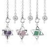Merkaba Pendulum Stone Pendulums Chains Reiki Quartz Pendant Chains 7''