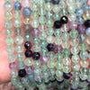 Perles à facettes en fluorite 6 mm, 8 mm, 10 mm, 15 pouces
