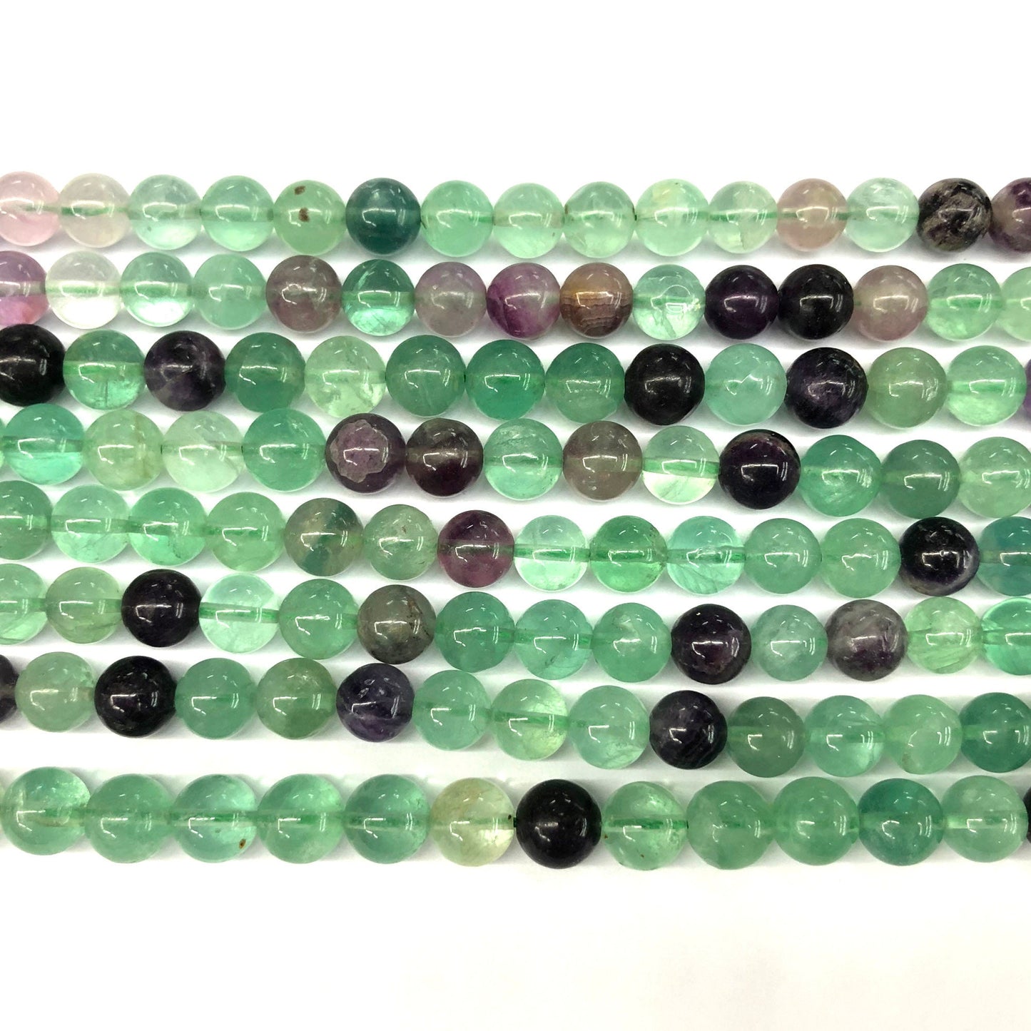 Purple Green Fluorite Stone Beads  4mm 6mm 8mm 10mm 15''