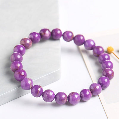 Phosphosiderite Bracelet, Natural Stone Beads Bracelets 4mm 6mm 8mm 10mm 12mm 8''