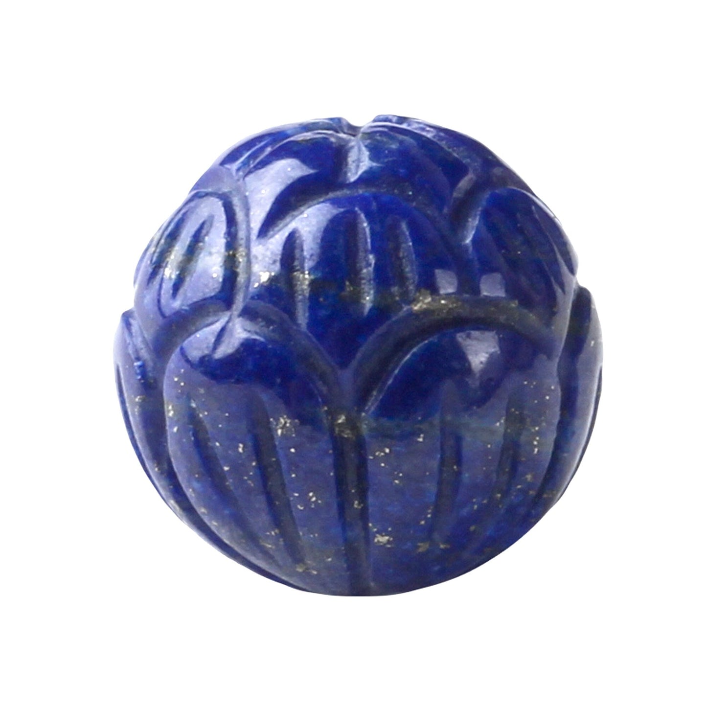 Lapis Lazuli Carved Beads Lotus Beads 8mm 9mm 10mm 12mm 1 PC