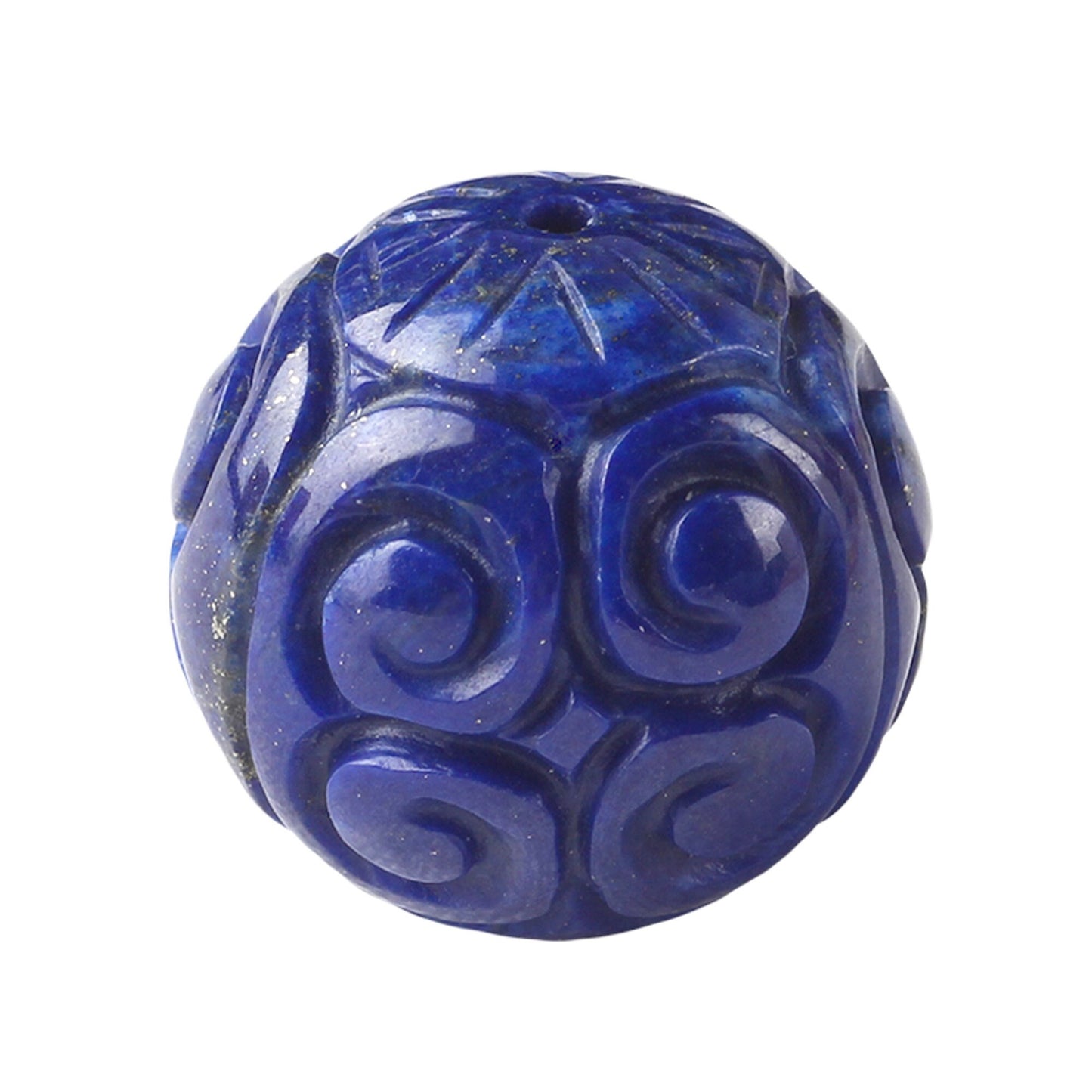 Lapis Lazuli Carved Beads  10mm 12mm 14mm 1 PC
