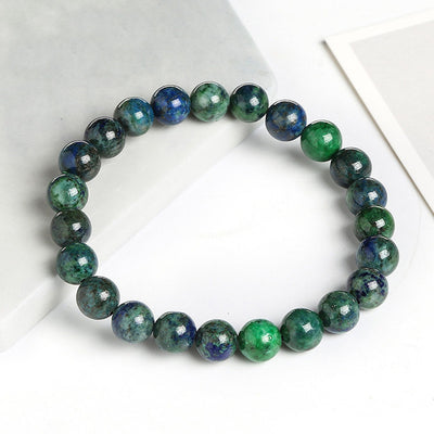 Green Lapis Lazuli Beads Bracelet 8''