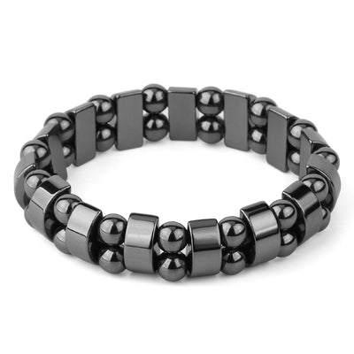 Magnetic Hematite Stone Bracelet, Energy Balance Healing Bangles 7''
