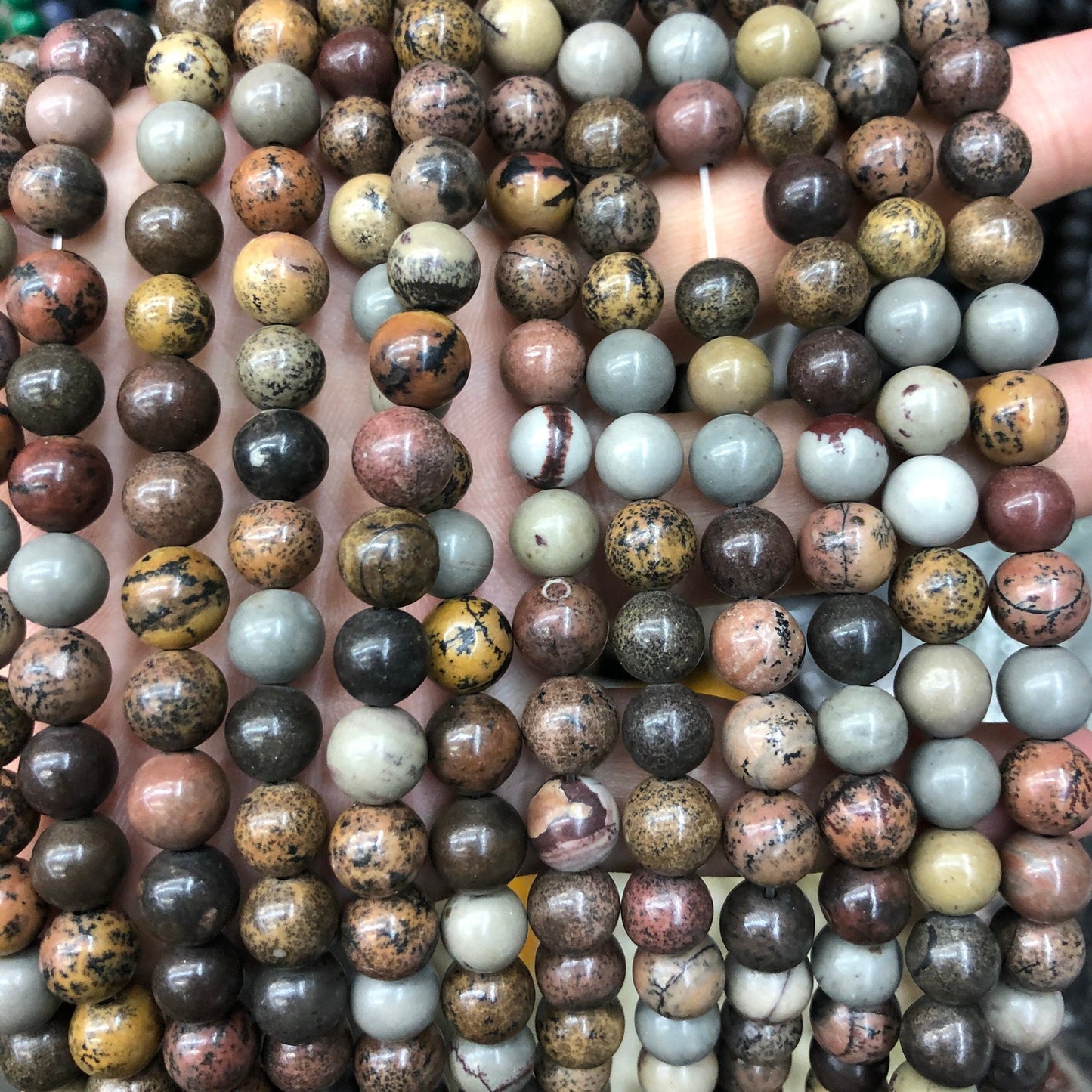 Grass Jasper Beads 6mm 8mm 10mm 15''