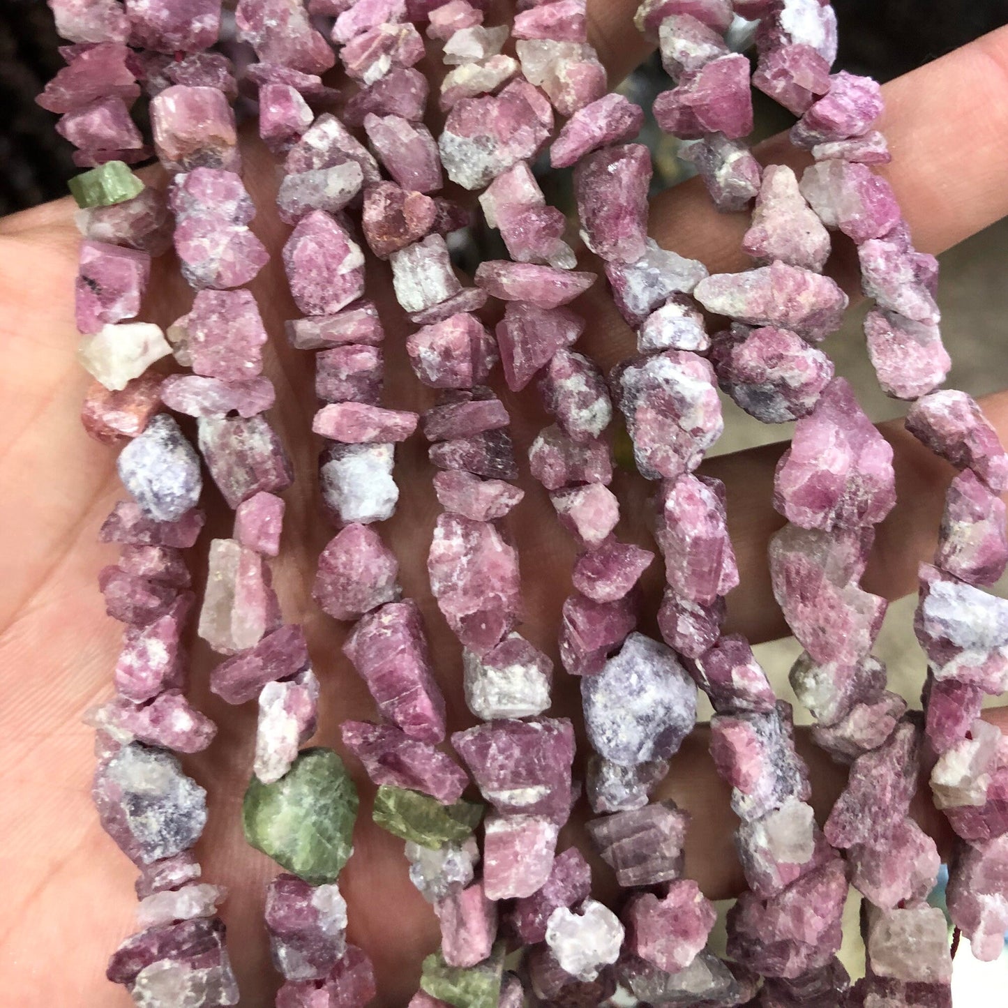 Raw Red Tourmaline Nugget Beads Natural Gemstone Beads 6-12mm