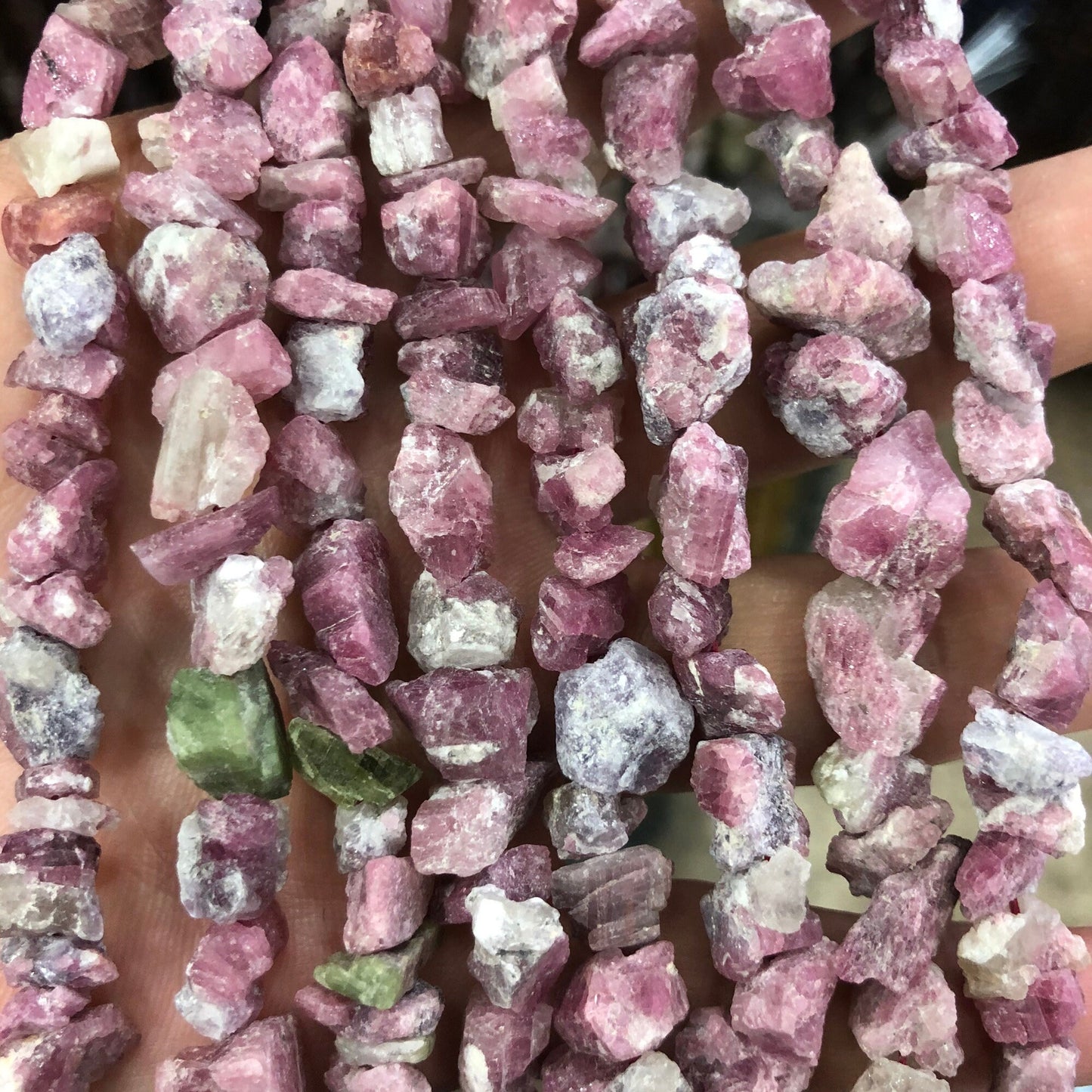Raw Red Tourmaline Nugget Beads Natural Gemstone Beads 6-12mm