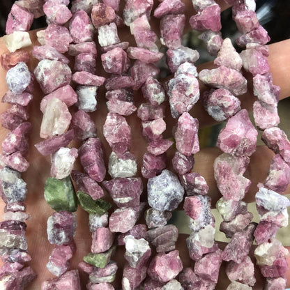 Raw Red Tourmaline Nugget Beads Natural Gemstone Beads 6-12mm