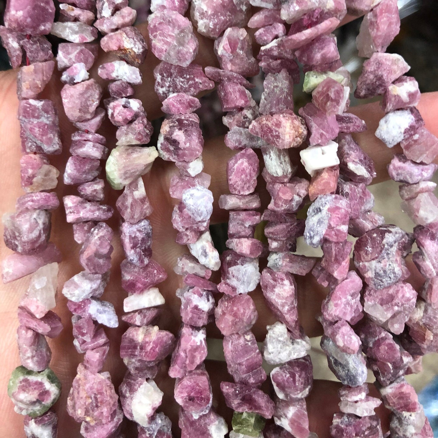 Raw Red Tourmaline Nugget Beads Natural Gemstone Beads 6-12mm