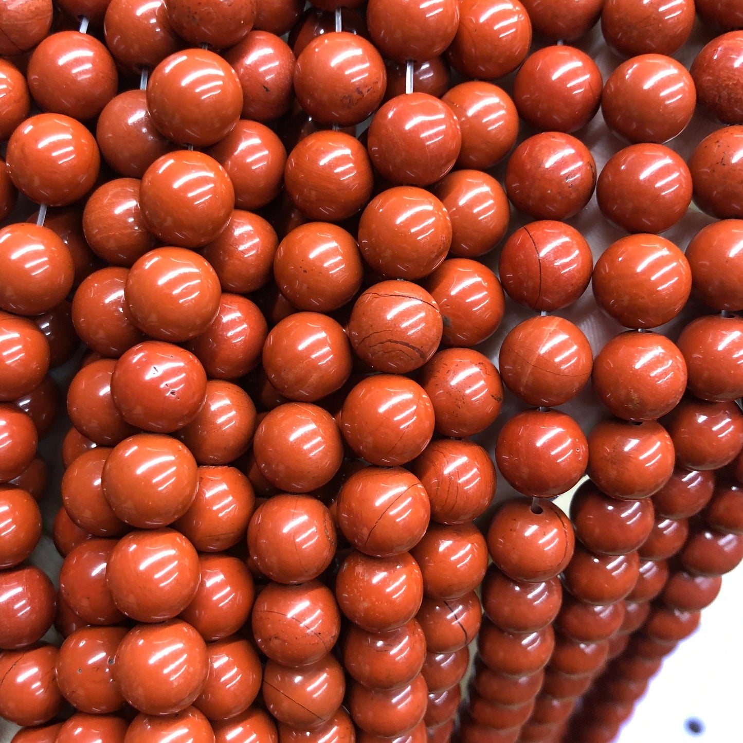 Red Jasper Beads 4mm 6mm 8mm 10mm 15''