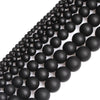 Perles d'onyx noir mat, pierres précieuses naturelles, 4 mm, 6 mm, 8 mm, 10 mm, 12 mm, 14 mm, 15 pouces