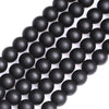 Perles d'onyx noir mat, pierres précieuses naturelles, 4 mm, 6 mm, 8 mm, 10 mm, 12 mm, 14 mm, 15 pouces