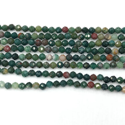 Red Green Bloodstone Faceted Beads 2mm 3mm 4mm 15''