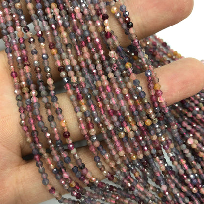 Ruby Sapphire Faceted Beads 2mm 3mm 4mm 15''