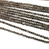 Perles à facettes en quartz fumé 2 mm 3 mm 4 mm 15''