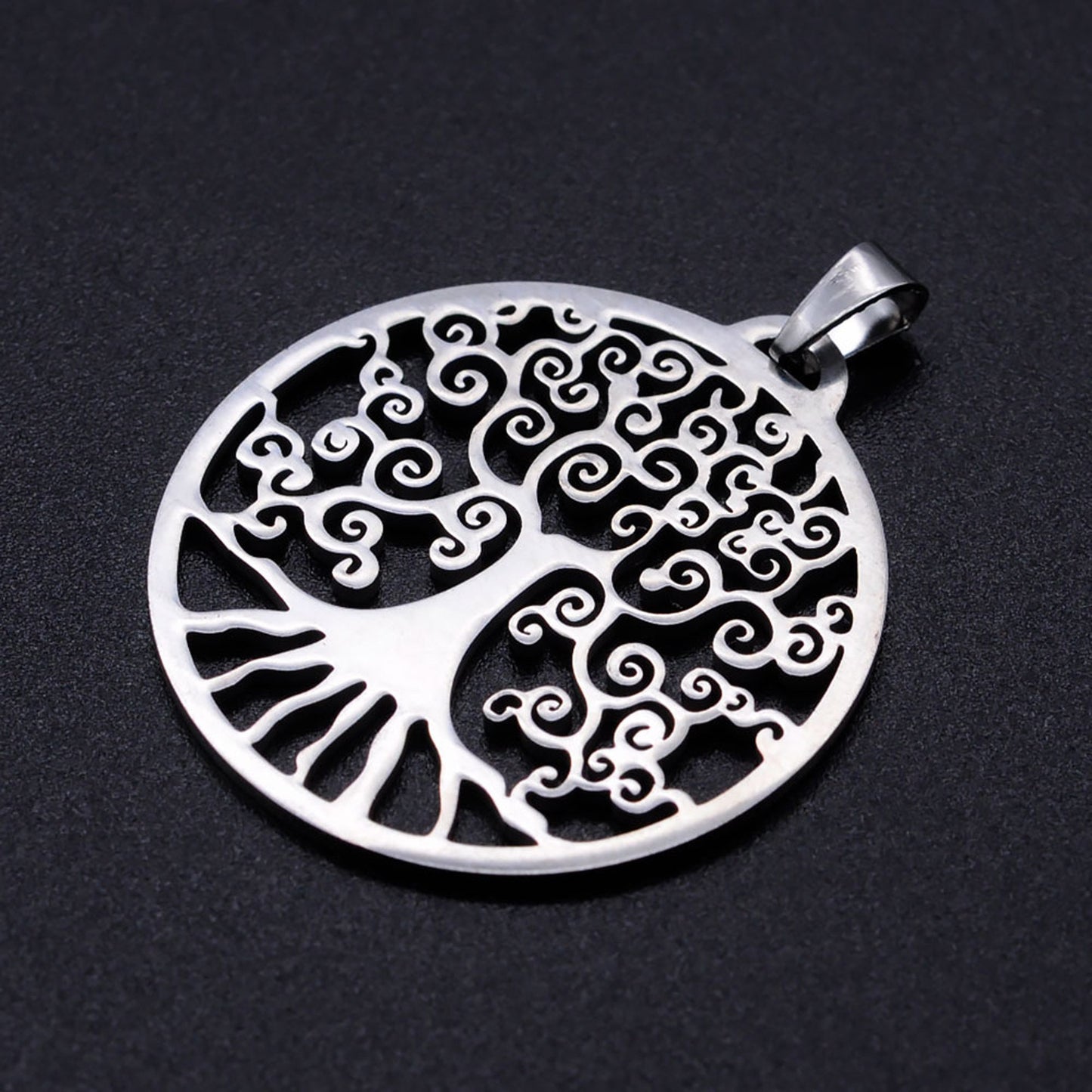 Tree of Life Pendants Charms Stainless Steel Pendant For Jewelry Making 30x37mm 5pcs