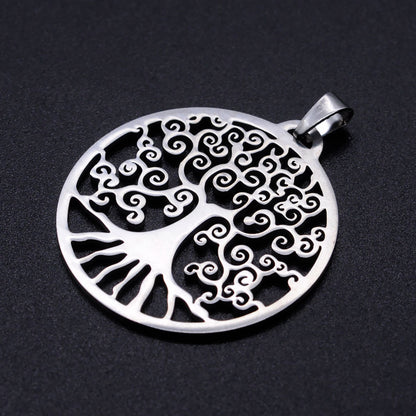 Tree of Life Pendants Charms Stainless Steel Pendant For Jewelry Making 30x37mm 5pcs