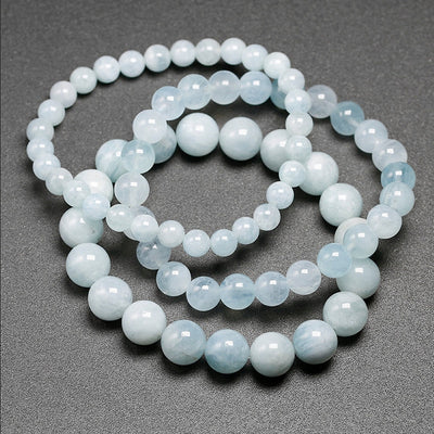 Aquamarine Bracelet Natural Stone Beads Bracelet Crystal Bracelet 6mm 8mm 10mm 8''
