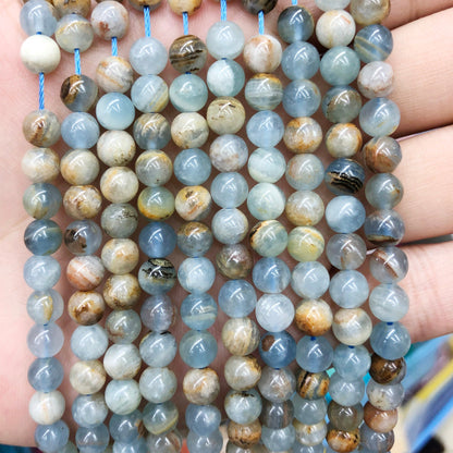 Blue Calcite Beads 6mm 8mm 10mm 12mm 15''