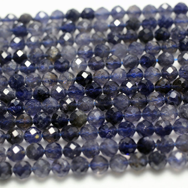 Perles à facettes en iolite 6 mm 15''