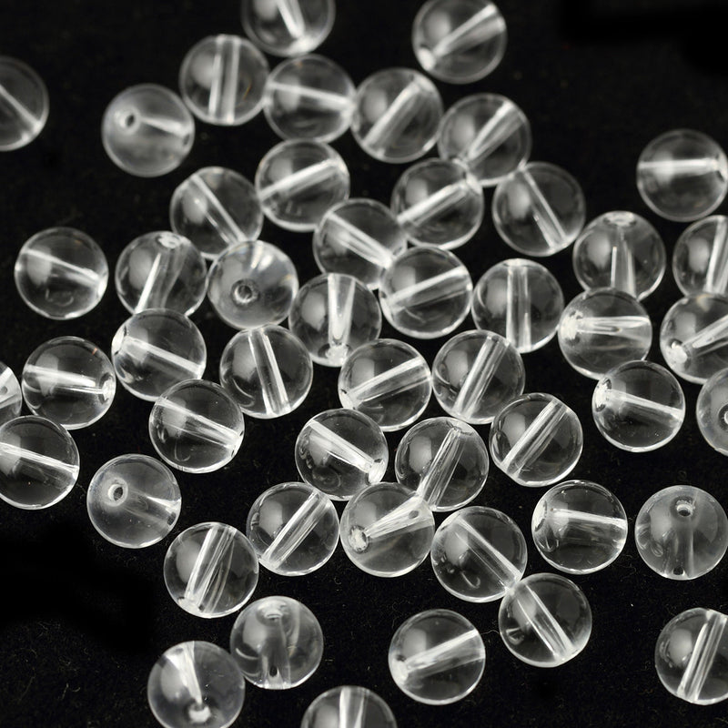 A+ Clear Crystal Quartz Beads  4mm 6mm 8mm 10mm 12mm 14mm 15''