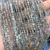 Labradorit mønt facetterede perler 4 mm 15''