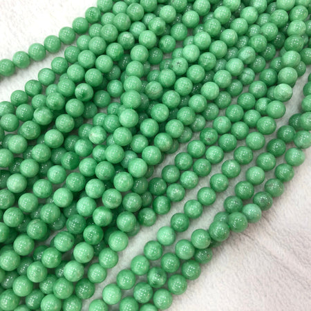 Green Angelite Stone Beads 6mm 8mm 10mm 15''